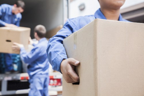 Commercial moving team planning an office relocation in Ilford