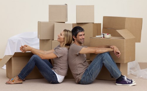 Careful loading of household items for an Ilford apartment move