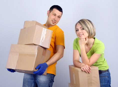 Packed student belongings ready for a local move in Ilford