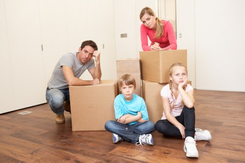 Loading furniture into a moving truck for an Ilford move