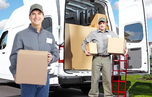 Customer confirming a moving service booking