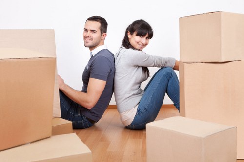 Securely loaded moving vehicle prepared for transport